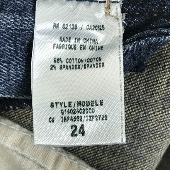 Guess Distressed Skinny Jeans Size 24 Women Blue - Picture 7 of 8